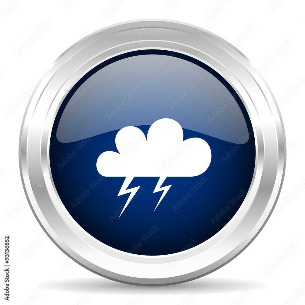 storm cirle glossy dark blue web icon on white background storm cirle glossy dark blue web icon on white background