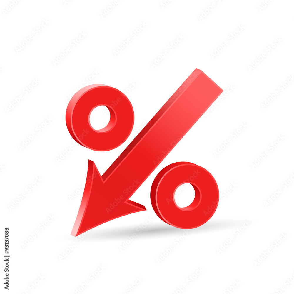 Percent down icon Stock Vector Adobe Stock