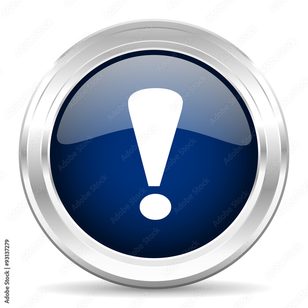 exclamation sign cirle glossy dark blue web icon on white background exclamation sign cirle glossy dark blue web icon on white background