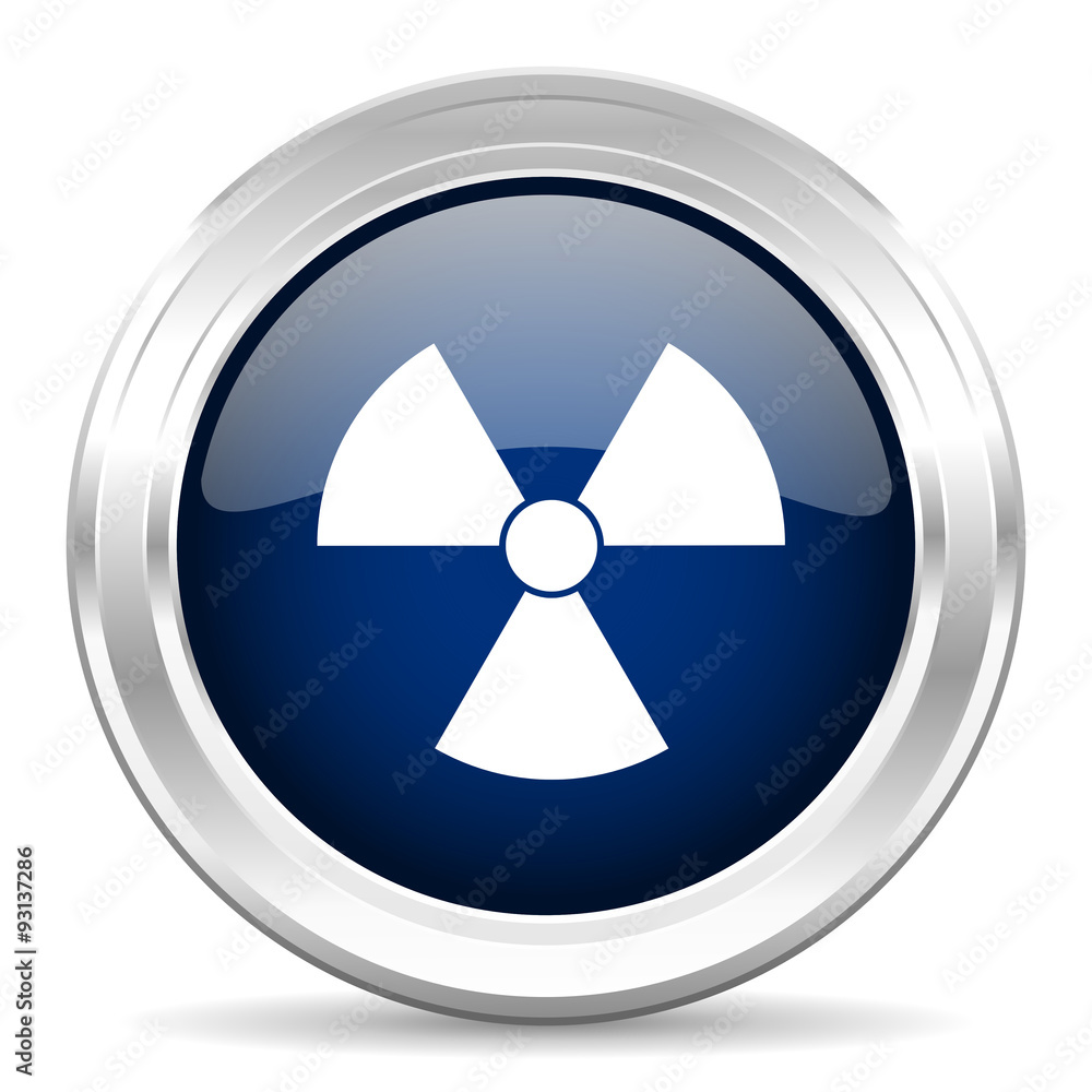 radiation cirle glossy dark blue web icon on white background radiation cirle glossy dark blue web icon on white background