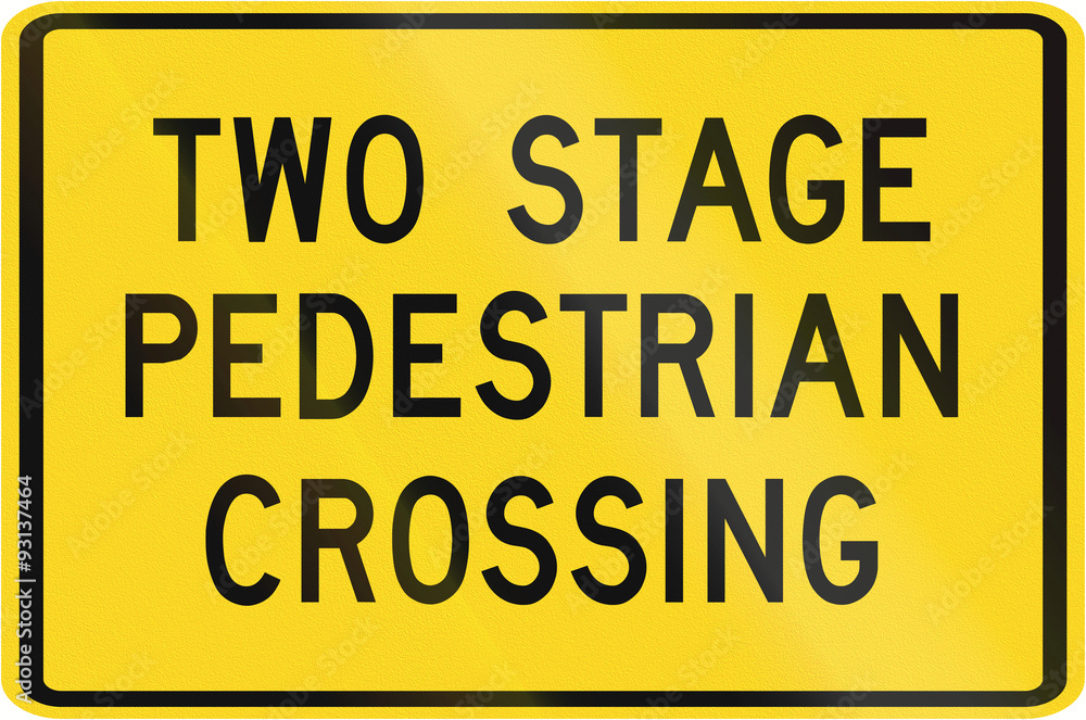Fototapeta premium Two Stage Pedestrian Crossing in Canada