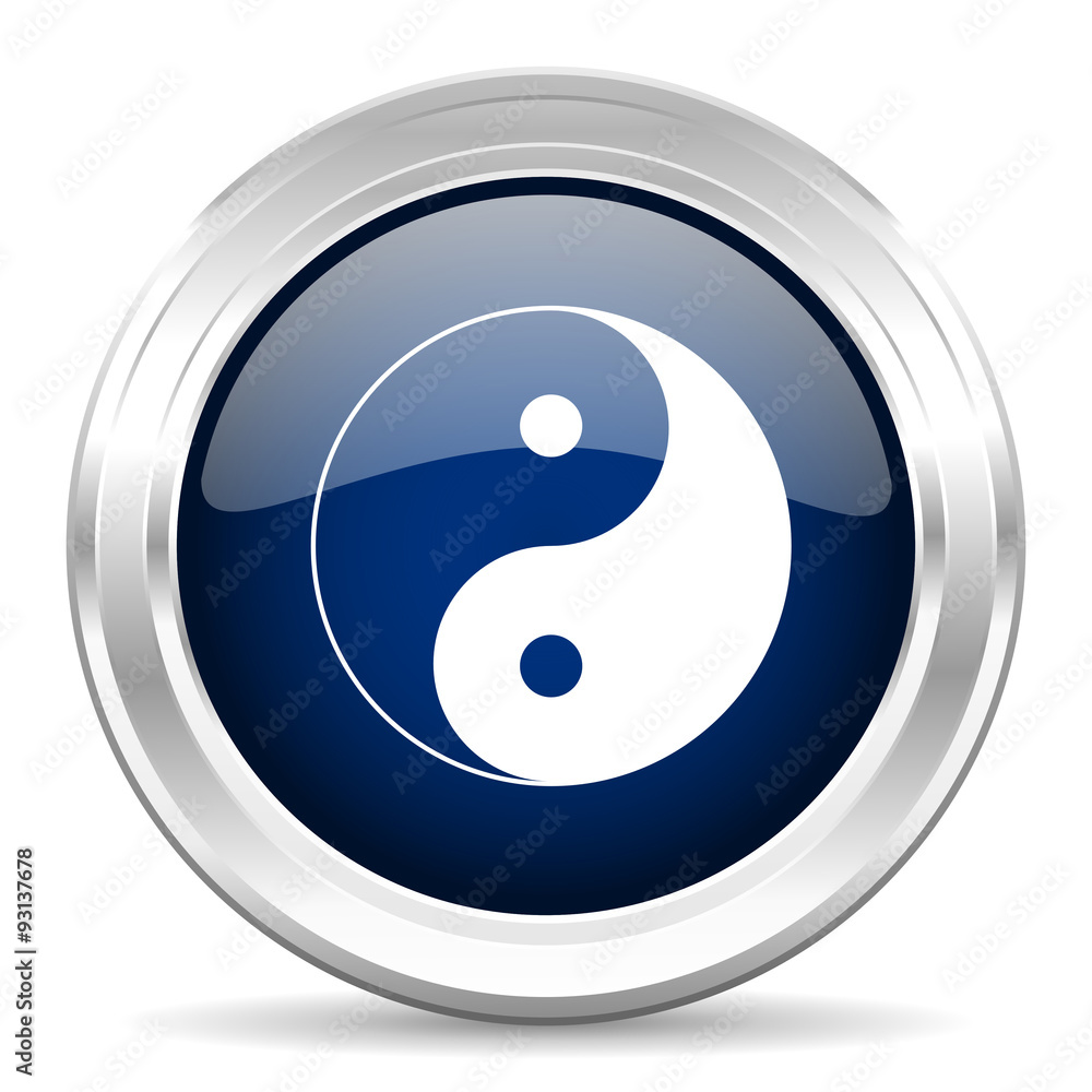 ying yang cirle glossy dark blue web icon on white background ying yang cirle glossy dark blue web icon on white background