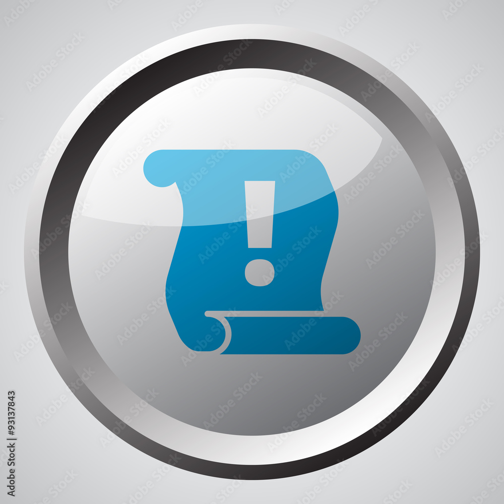 Web button with blue Important Information icon Web button with blue Important Information icon