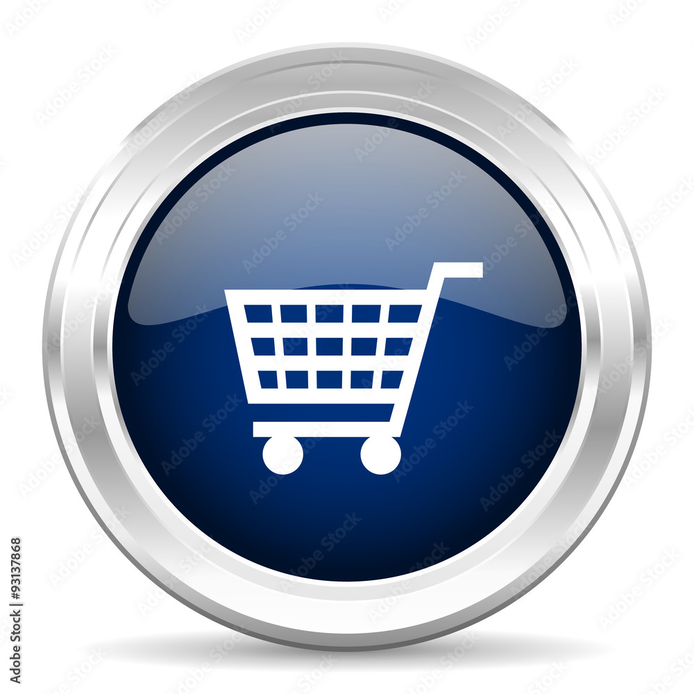 cart cirle glossy dark blue web icon on white background cart cirle glossy dark blue web icon on white background