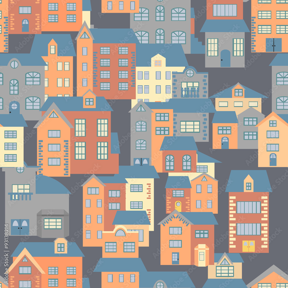 Vector flat houses Vector flat houses