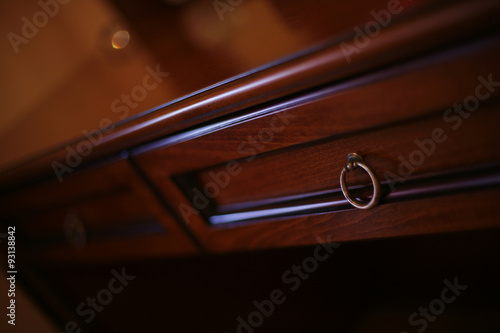 luxury interior design for classic wooden furniture detail