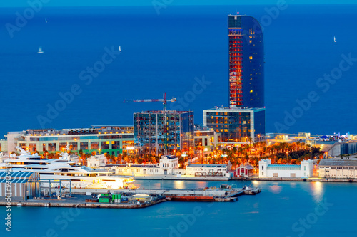 Photography Barcelona. Seaport night.