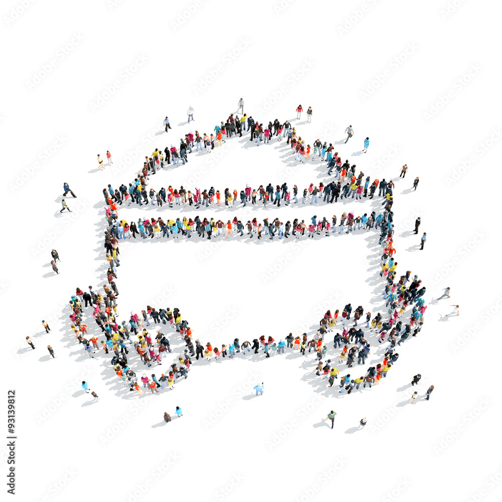 people shape trolley building people shape trolley building