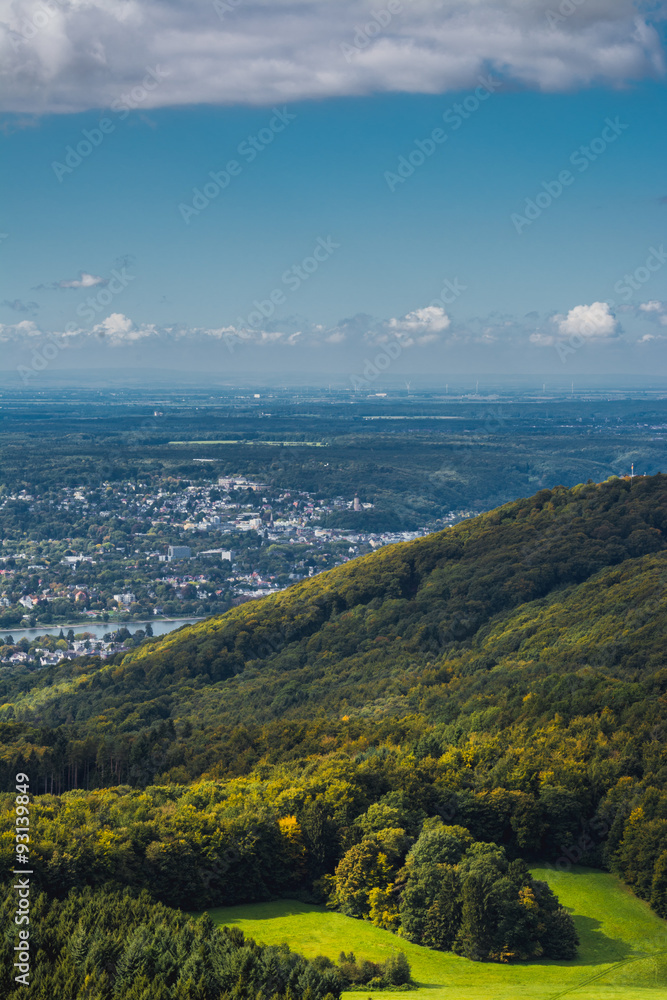 Blick auf Bonn Bad Godesberg vom Siebengebirge