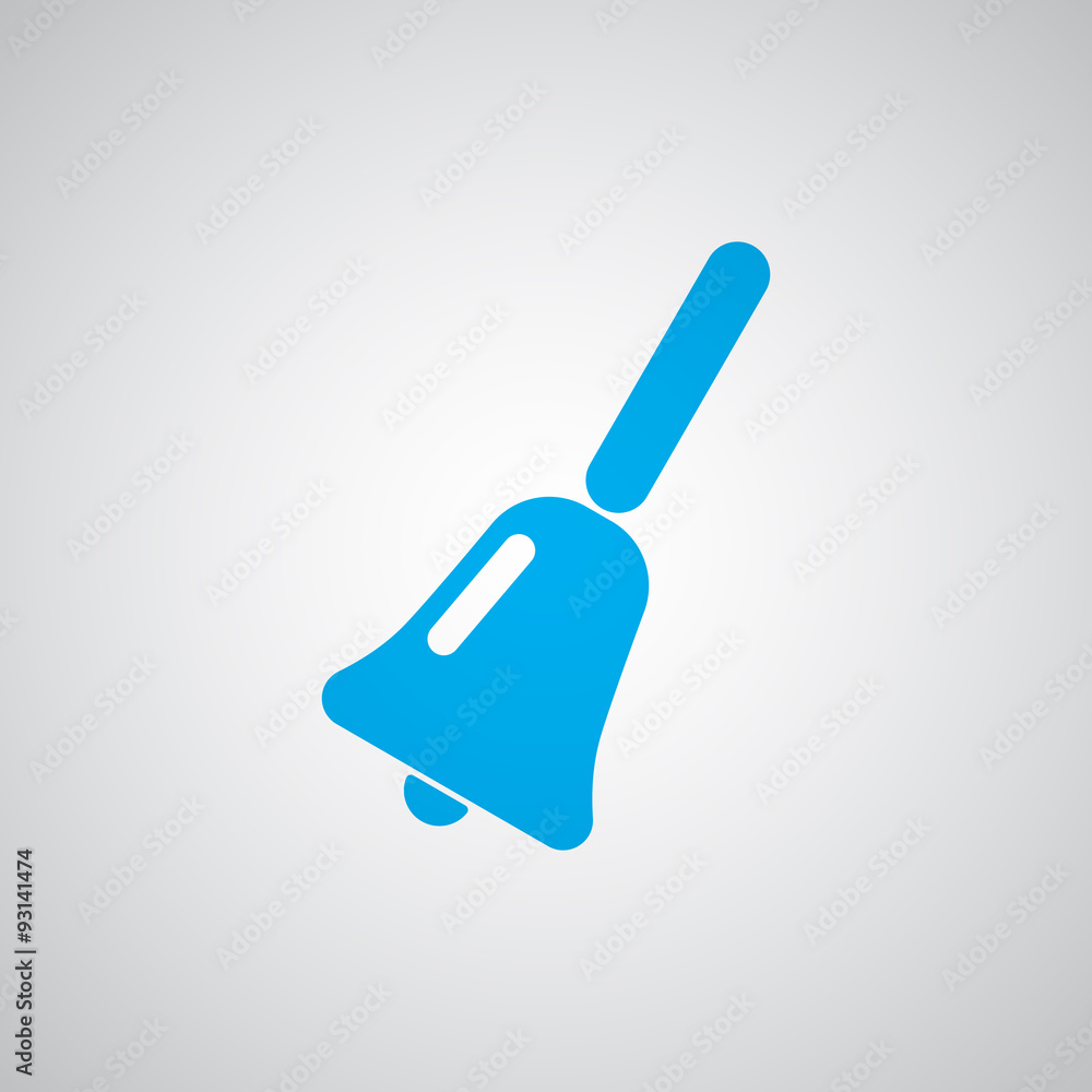 Flat blue School Bell icon Flat blue School Bell icon