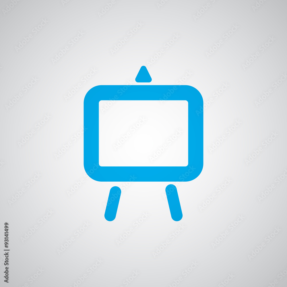 Flat blue Easel icon Flat blue Easel icon