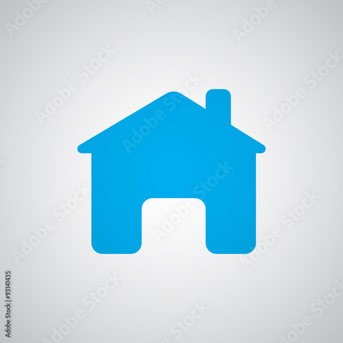 Flat blue Home icon