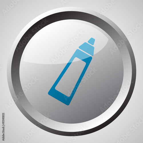 Web button with blue Baby Bottle icon