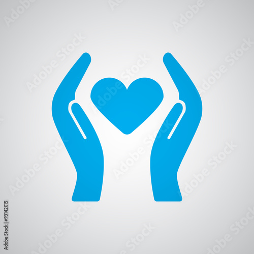 Flat blue Heart Rate  icon