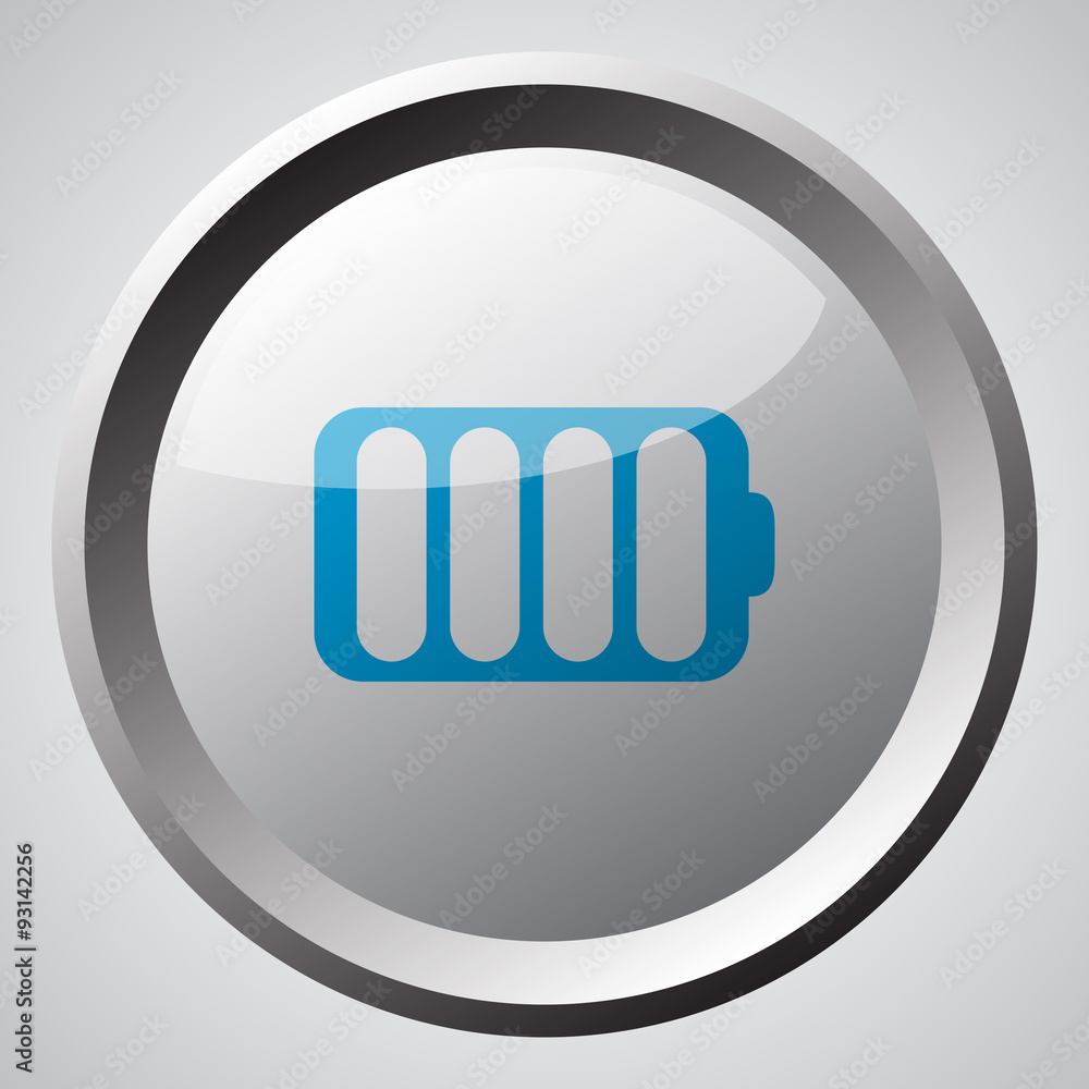 Web button with blue Battery icon Web button with blue Battery icon