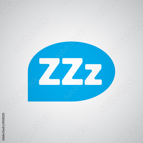 Flat blue Sleep icon