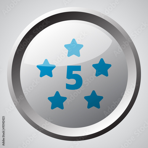 Web button with blue Five Star icon