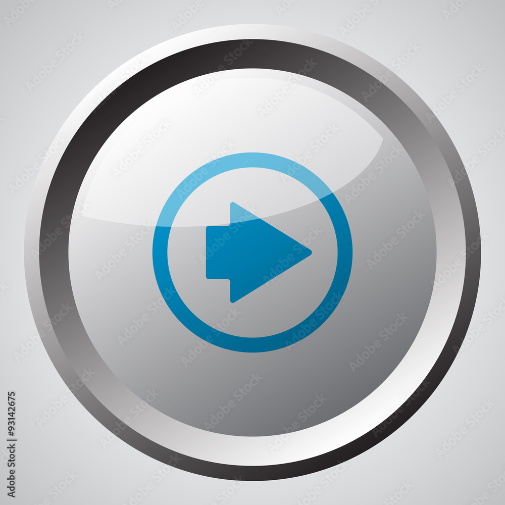 Web button with blue Arrow Right icon Web button with blue Arrow Right icon