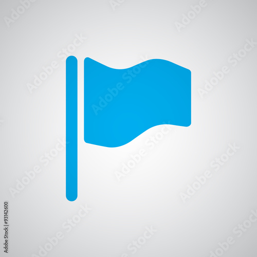 Flat blue Flag icon
