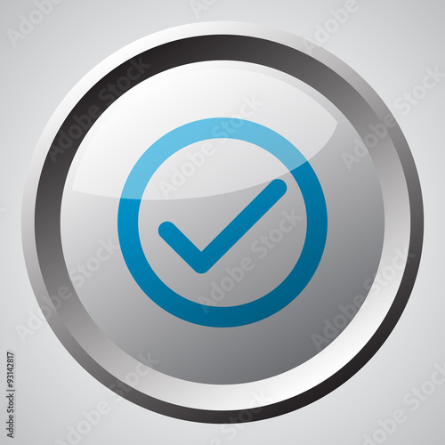 Web button with blue Confirm icon