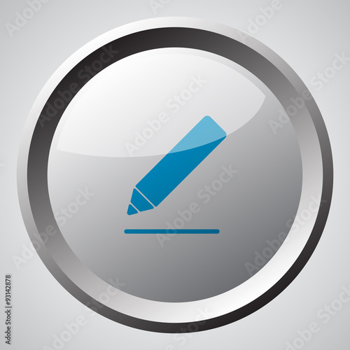 Web button with blue Sign Here icon