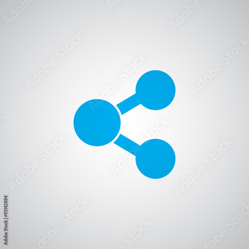 Flat blue Share icon