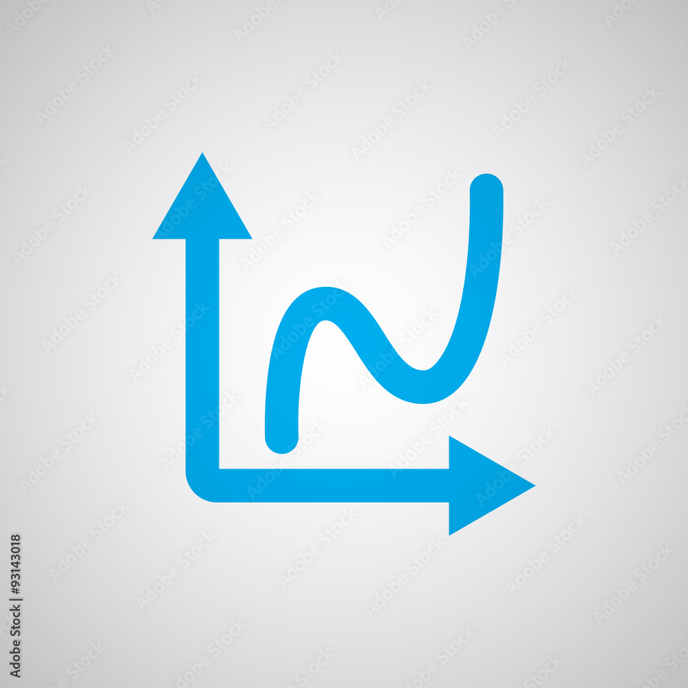 Flat blue Graph icon