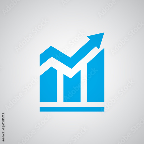 Flat blue Trend icon
