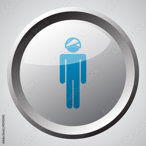 Web button with blue Head icon