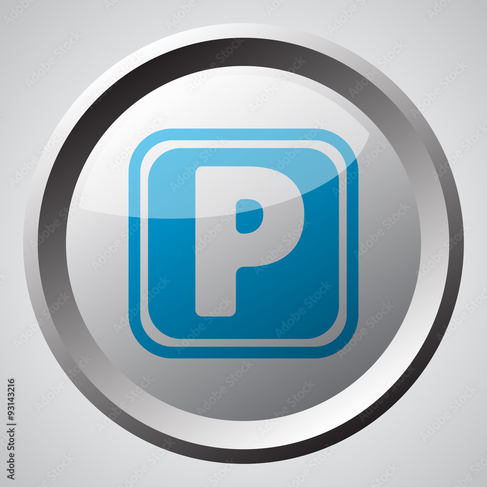 Web button with blue Parking icon Web button with blue Parking icon