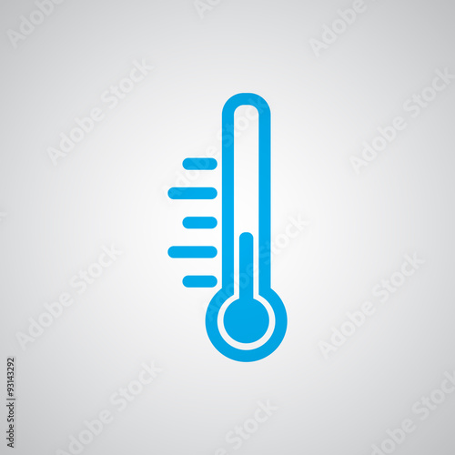 Flat blue Temperature icon