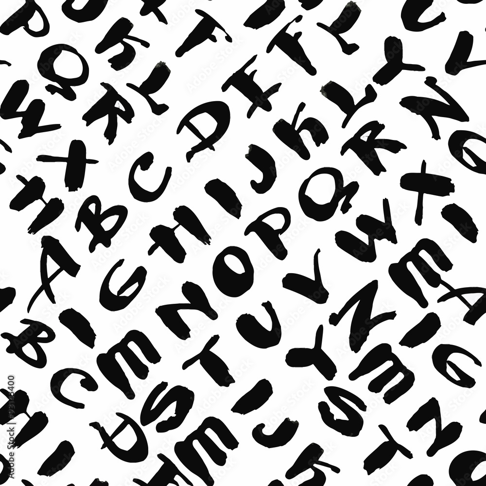 Abc alphabet watercolor calligraphy letters seamless pattern Abc alphabet watercolor calligraphy letters seamless pattern