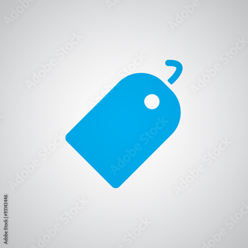 Flat blue Tag icon