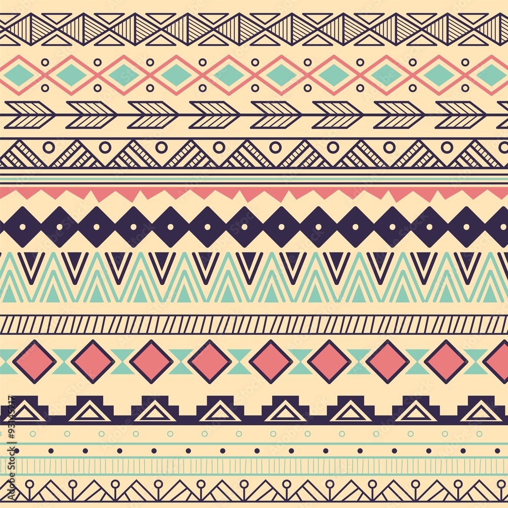 Aztec tribal pattern in stripes Aztec tribal pattern in stripes