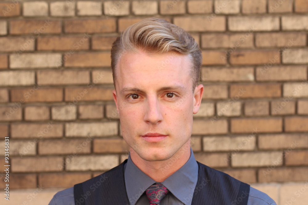 Portrait of a Nordic young man outside Portrait of a Nordic young man outside