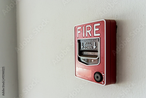 Slika na platnu An  Fire Alarm near door fire .