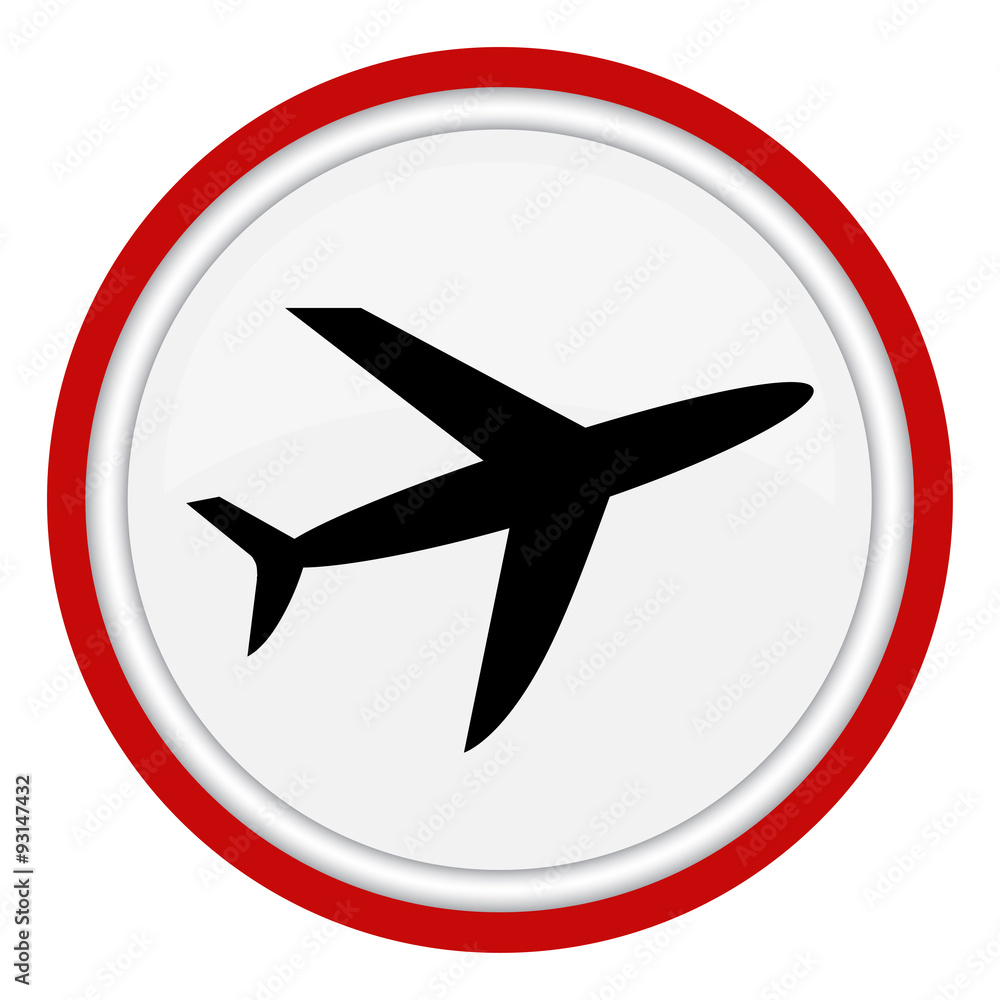 Vector icon with the image of an airplane Vector icon with the image of an airplane
