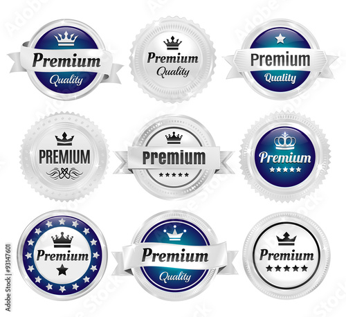 Silver Premium Quality Badges