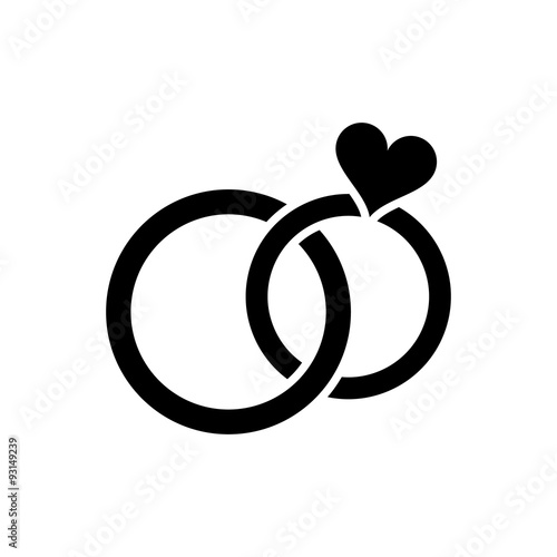 Wedding rings pair icon