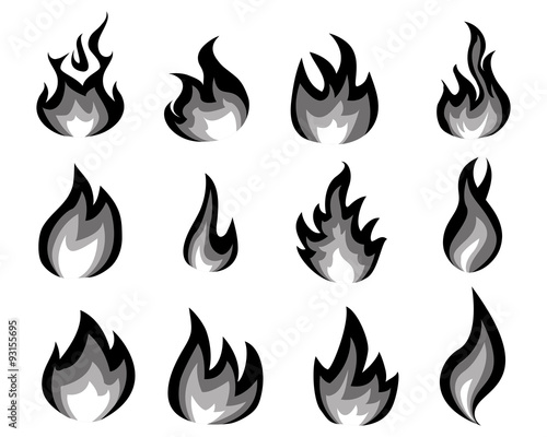 black small flame illustration