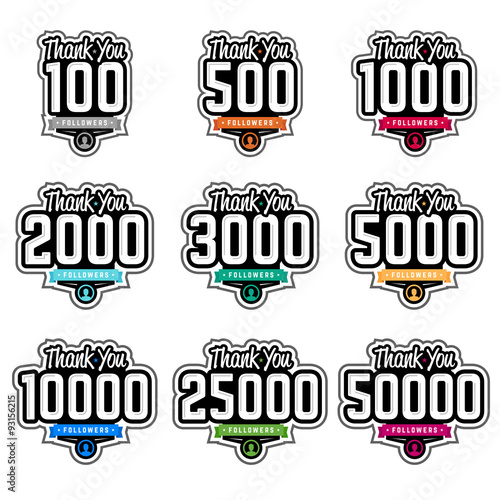 Follower thank-you badges