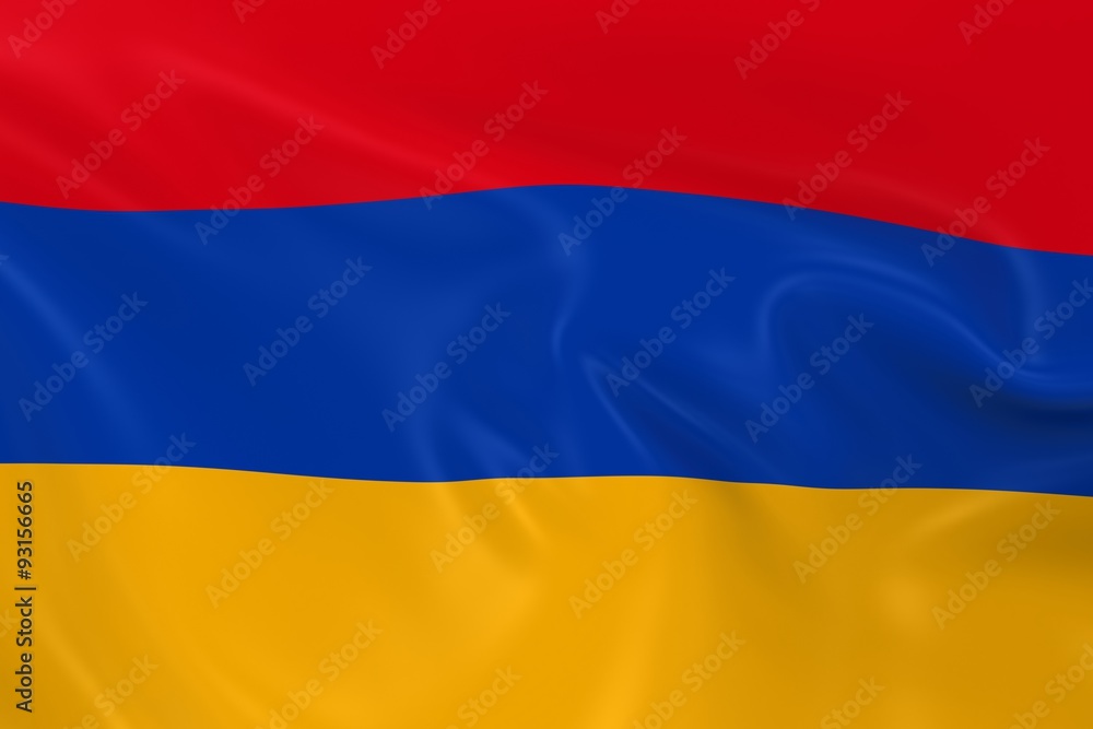 Waving Flag of Armenia - 3D Render of the Armenian Flag with Silky Texture Waving Flag of Armenia - 3D Render of the Armenian Flag with Silky Texture