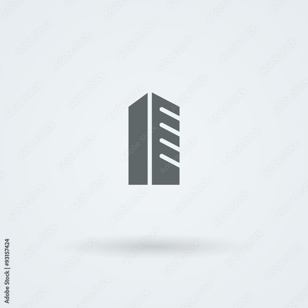 Schematic, minimalist icon skyscraper, high-rise urban building Schematic, minimalist icon skyscraper, high-rise urban building
