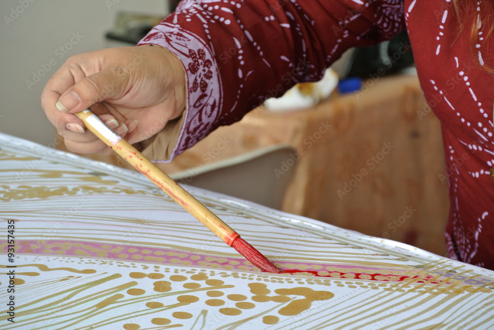 Naklejka premium Malaysia traditional batik canting or batik tulis 