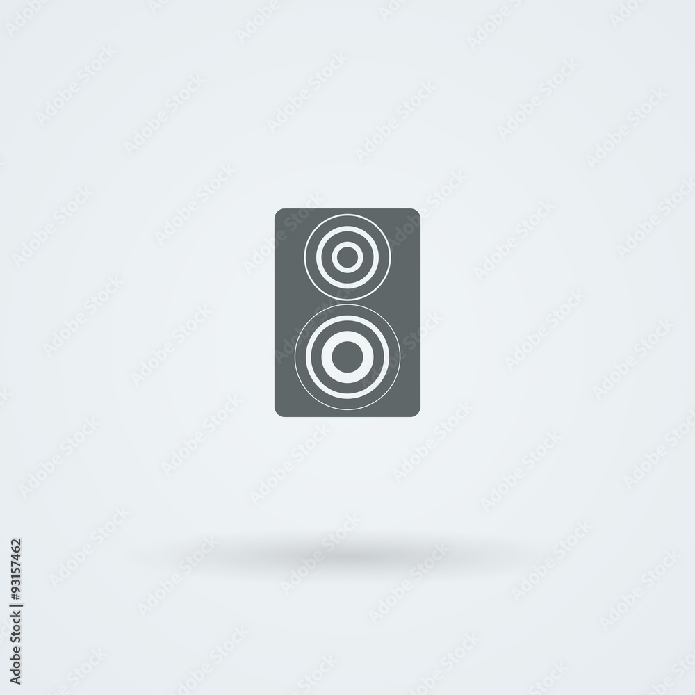Vector icon of minimalist music speakers. Vector icon of minimalist music speakers.