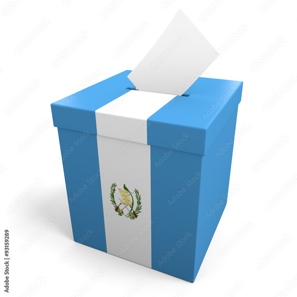 Guatemala election ballot box for collecting votes Guatemala election ballot box for collecting votes