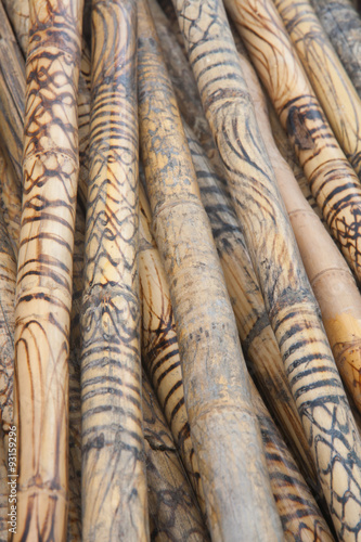 Thai wood cane background.