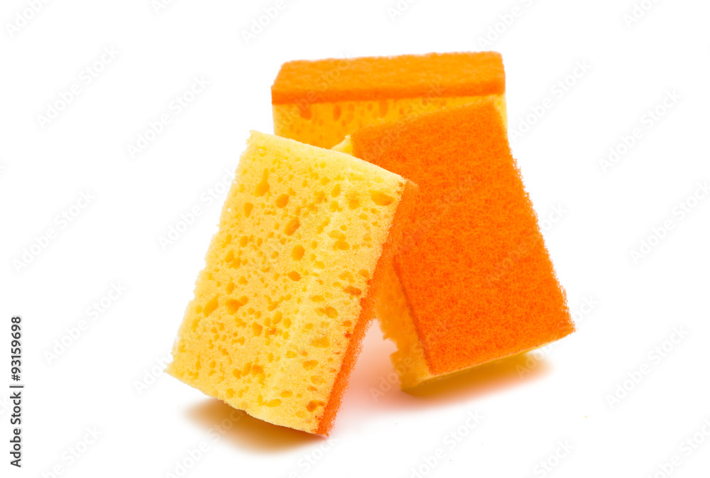 Yellow kitchen sponge