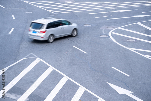 car crossing a cross