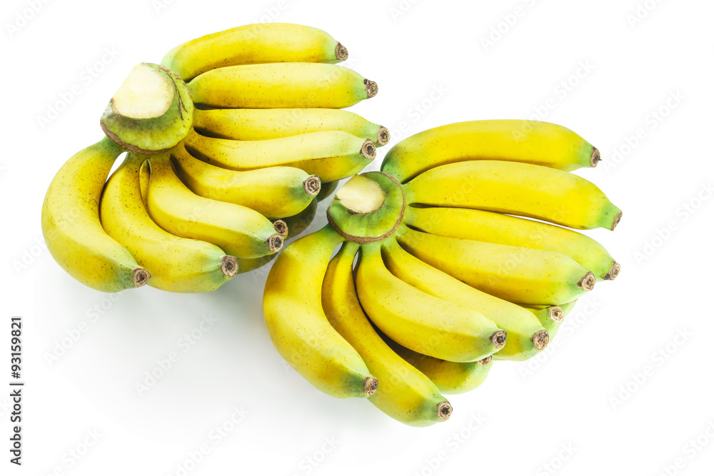 Raw banana isolated on white background. Raw banana isolated on white background.